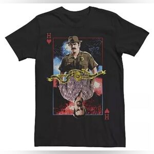 NWT Stranger Things Hopper Playing Card Upside Down Tee 4X